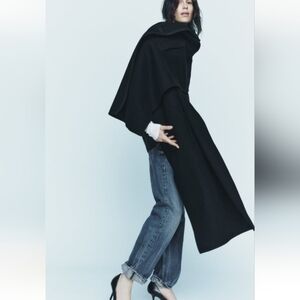 Zara ZW Collection Limited Edition Hooded Wool Cape